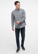 Clemens Gingham Shirt - Grey Gingham Check