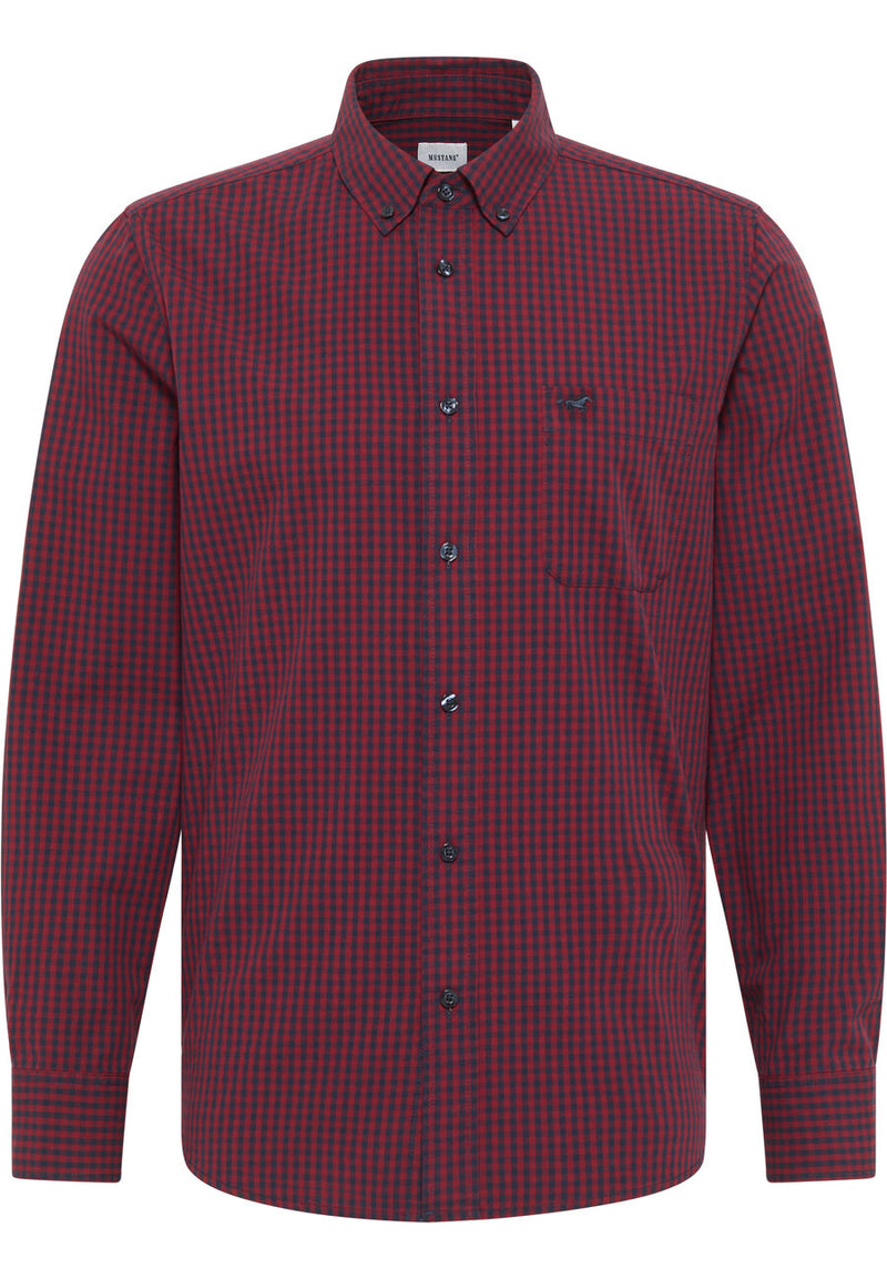 Clemens Gingham Shirt - Red Gingham Check
