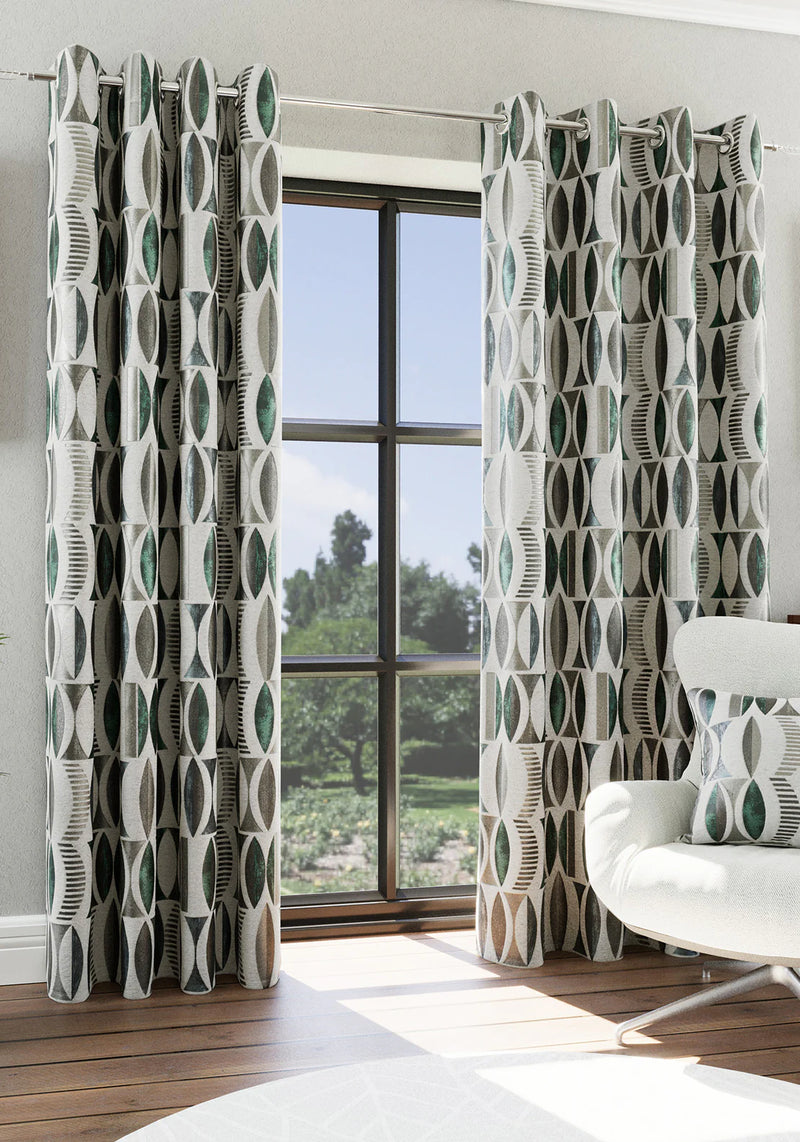 Himalaya Marine Readymade Eyelet Curtains - 90" x 90"