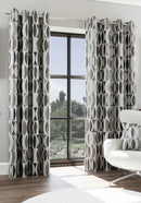 Himalaya Onyx Readymade Eyelet Curtains - 132" x 90"
