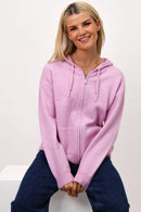 Hope Hoodie Zip Cardigan - Pink