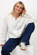 Hope Hoodie Zip Cardigan - White