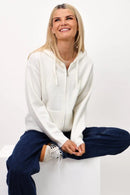 Hope Hoodie Zip Cardigan - White