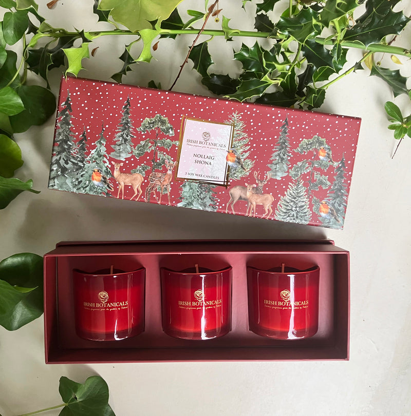 Nollaig Shona Trio Candle Set