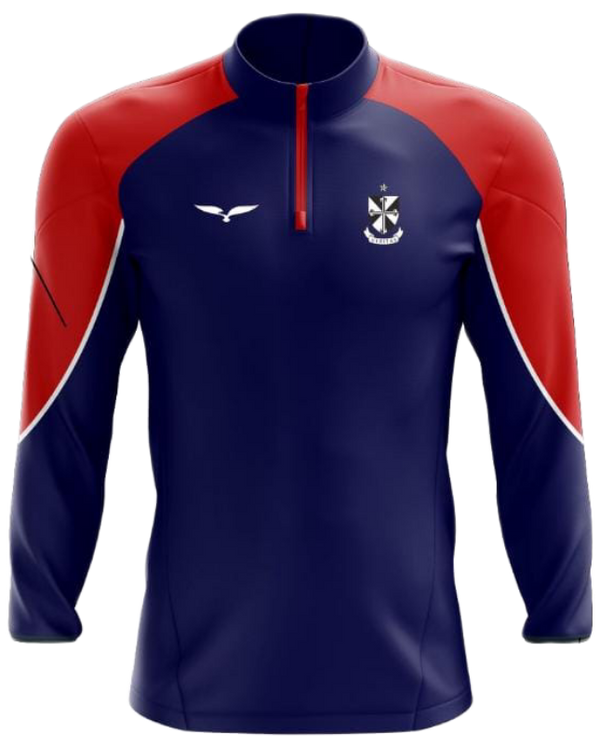 1/4 Zip PE Top - Navy/red