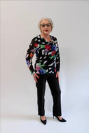 Print Blouse - Black