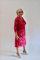 Printed Dress - Coral