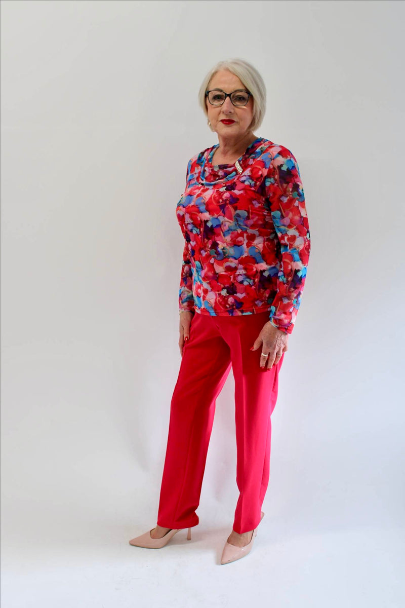 Print Blouse - Coral