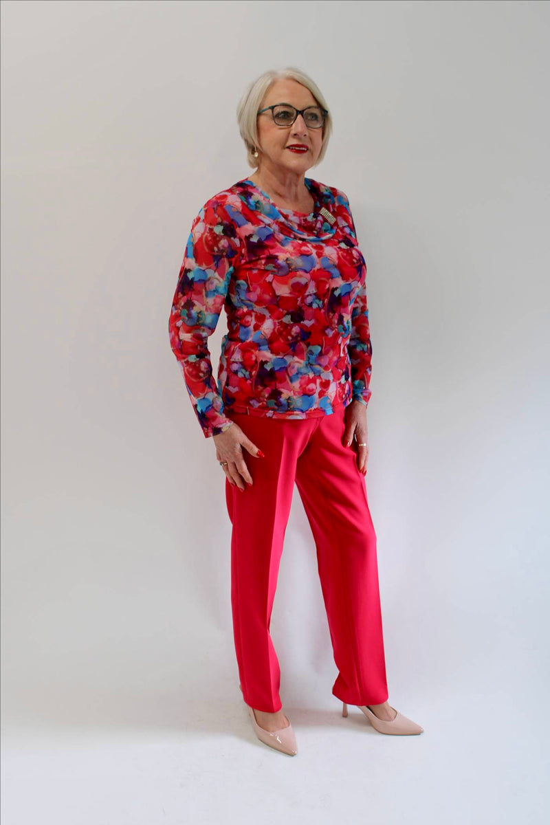 Print Blouse - Coral