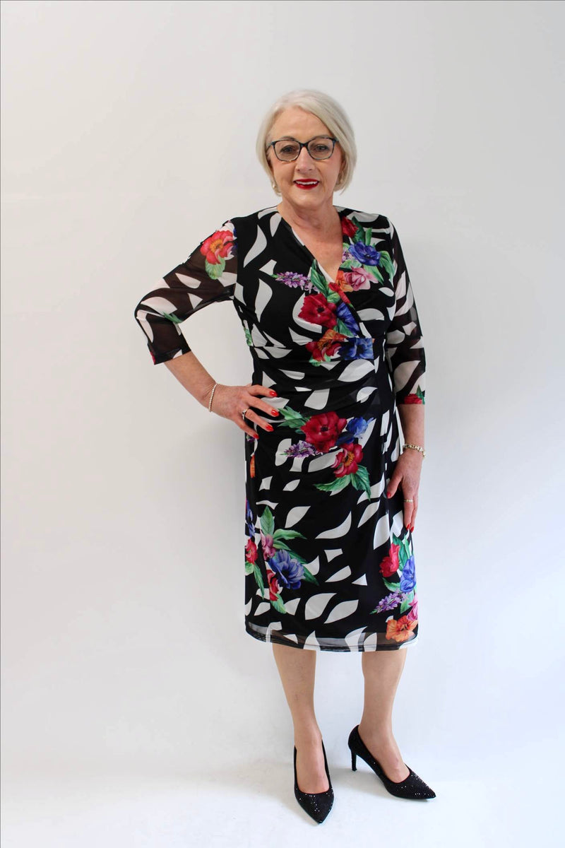 Printed Dress - Black