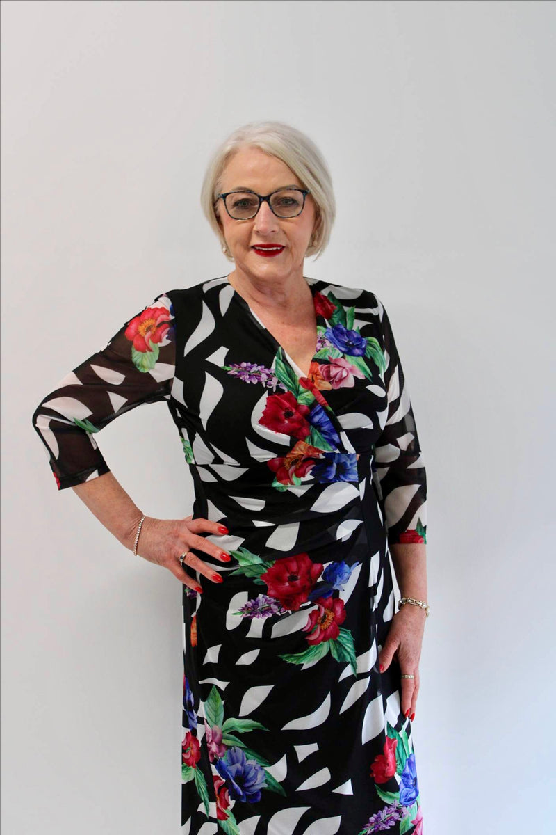 Printed Dress - Black