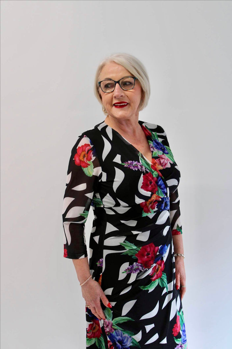 Printed Dress - Black