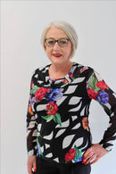 Print Blouse - Black