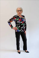 Print Blouse - Black