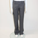 Pinstripe School Trouser - Grey/wine