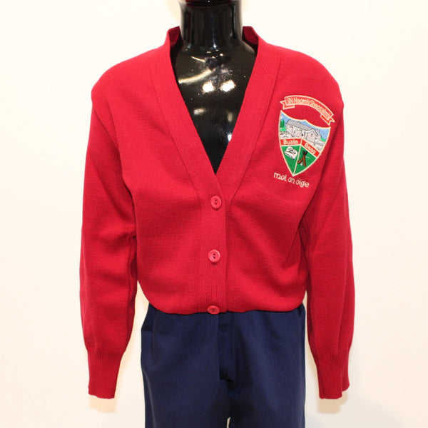 Buaile Beag Cotton/Acrylic Cardigan - Berry