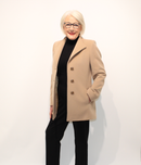 Revere Neck Coat - Camel