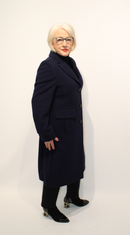 Wool Coat - Navy