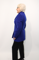 Revere Neck Coat - Electric Blue