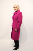 Shawl Collar Coat - Magenta