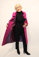 Shawl Collar Coat - Magenta