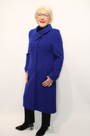 Shawl Collar Coat - Electric Blue