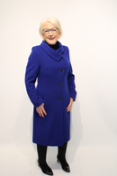 Shawl Collar Coat - Electric Blue