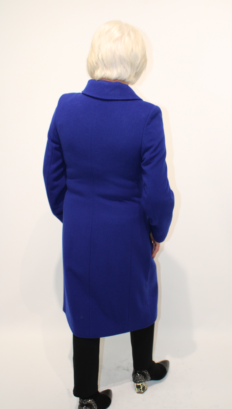 Shawl Collar Coat - Electric Blue