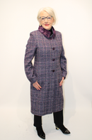 Fur Detail Coat - Purple