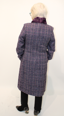 Fur Detail Coat - Purple