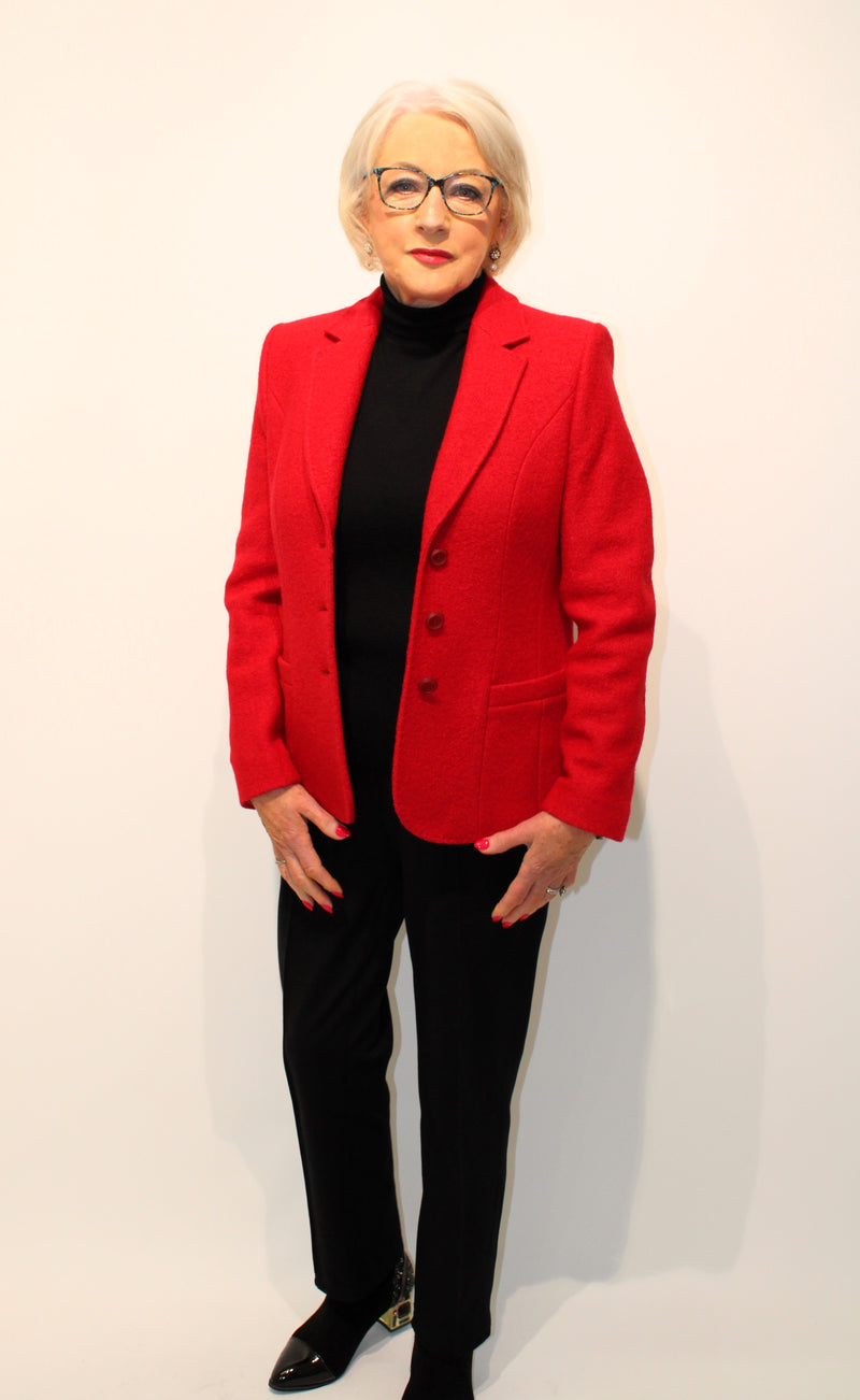 Wool Blazer - Red