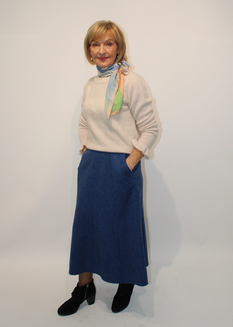 Skirt - Light Blue Tweed