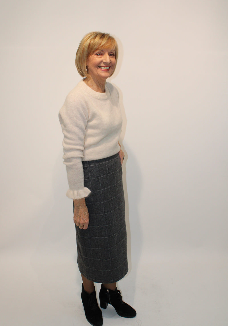 Skirt - Grey Tweed