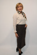 Skirt - Brown Tweed