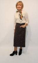 Skirt - Brown Tweed