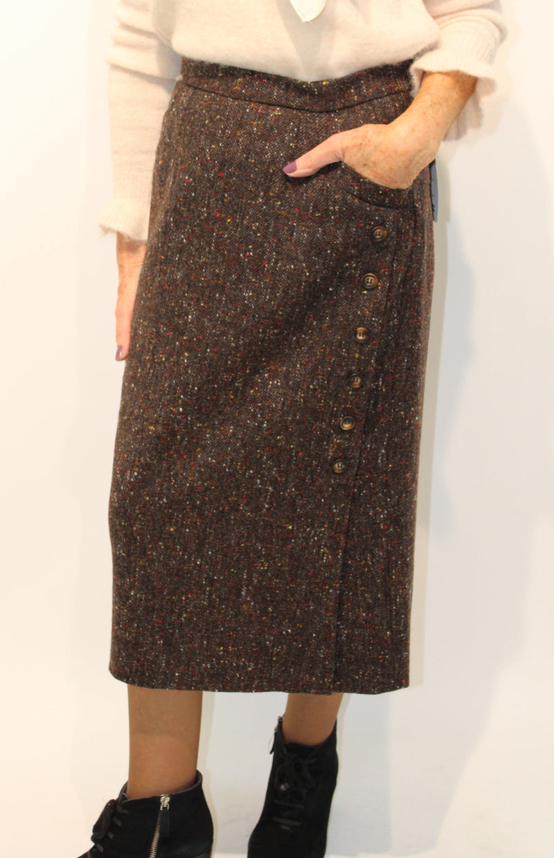 Skirt - Brown Tweed