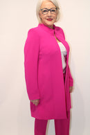 7/8 Length Coat - Fuchsia