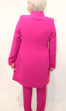 7/8 Length Coat - Fuchsia