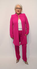 7/8 Length Coat - Fuchsia