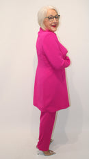 7/8 Length Coat - Fuchsia