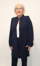 7/8 Length Coat - Navy