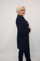 7/8 Length Coat - Navy