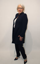 7/8 Length Coat - Navy