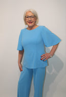 Short Sleeve Top - Cornflower Blue