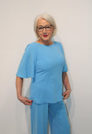 Short Sleeve Top - Cornflower Blue