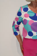 V Blouse - Cornflower