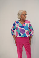 V Blouse - Cornflower