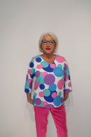 V Blouse - Cornflower