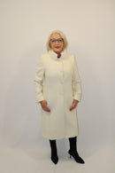 Faux Fur Collar Coat - Cream