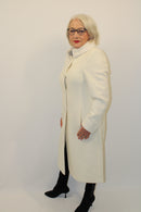 Faux Fur Collar Coat - Cream
